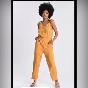 Molly Bracken Mustard marygold Jumpsuit L